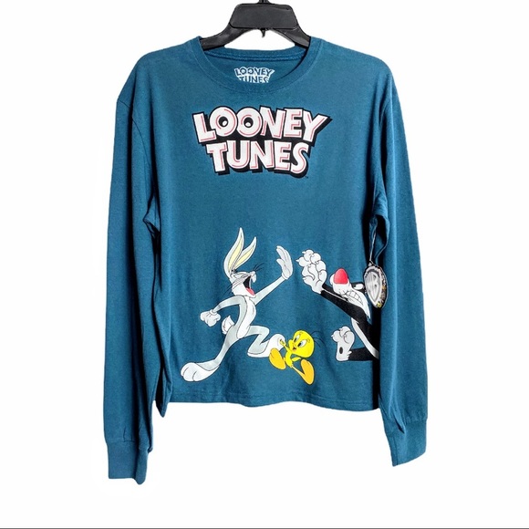 NWT Looney Tunes Long Sleeved Juniors Tee - Picture 4 of 10